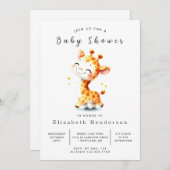 Classic Printable Giraffe Baby Dusche Einladung (Vorne/Hinten)