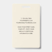 Classic Professional ID Black Ivory Security Ausweis (Rückseite)