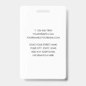 Classic Professional ID Black White Security Ausweis (Back)