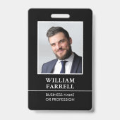 Classic Professional ID Black White Security Ausweis (Front)