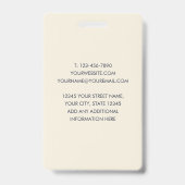 Classic Professional ID Blue-Black Ivory Security Ausweis (Rückseite)