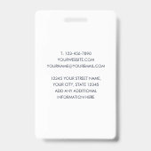 Classic Professional ID Blue-Black White Security Ausweis (Rückseite)