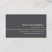 Classic Professional Luxury Dark Gray Ivory Visitenkarte (Vorderseite)