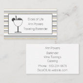 Classic Professional Minimalist Bartender Visitenkarte (Vorne/Hinten)
