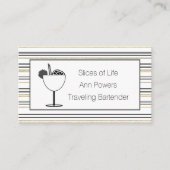 Classic Professional Minimalist Bartender Visitenkarte (Vorderseite)