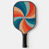 Classic Psychedelic Retro Swirl Muster Pickleball Schläger (Vorderseite)