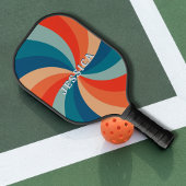 Classic Psychedelic Retro Swirl Muster Pickleball Schläger
