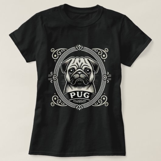 Classic Pug Portrait Women's Tee (Design vorne)