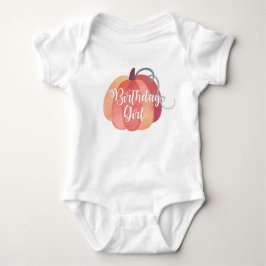 Classic Pumpkin Birthday Girl Bodysuit Baby Strampler