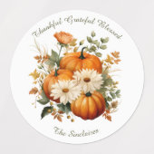 Classic Pumpkin Erntedank Sticker Labels (Design 2)