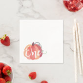Classic Pumpkin Erster Geburtstag Napkin Serviette (Beispiel)