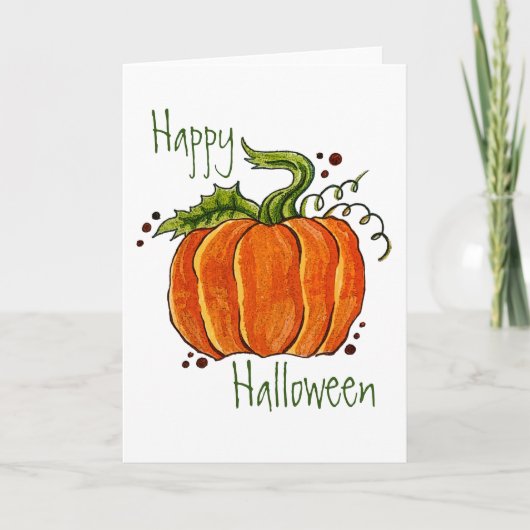 Classic Pumpkin Grußkarte Karte (Vorderseite)