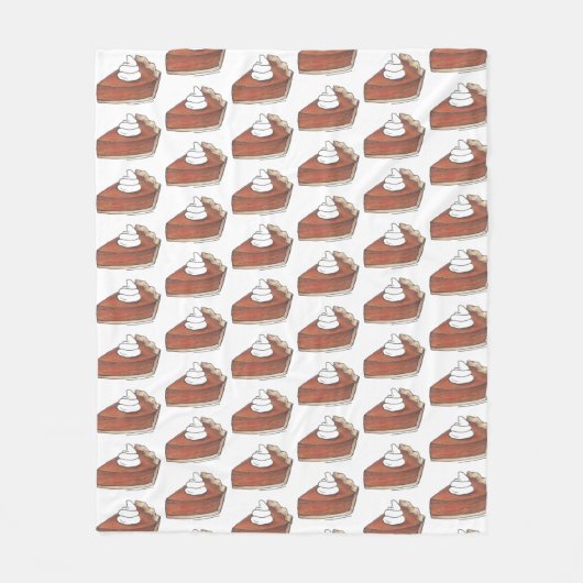 Classic Pumpkin Pie Slice Erntedank Dinner Food Fleecedecke (Vorderseite)