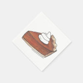 Classic Pumpkin Pie Slice Erntedank Dinner Food Serviette (Ecke)