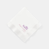 Classic Purpl Pur Wedding Floral Serviette (Ecke)