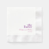 Classic Purpl Pur Wedding Floral Serviette (Vorderseite)