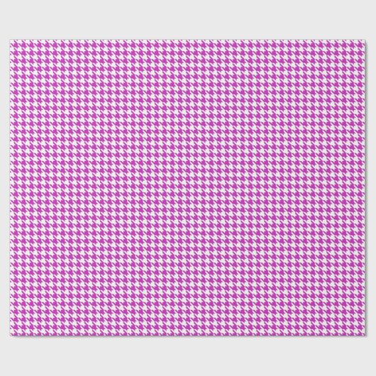Classic Purple and White Houndstooth Pattern Geschenkpapier (Flach)