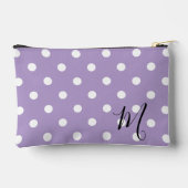Classic Purple Polka Dots Pattern Makeup or Zubehörtasche (Rückseite)