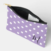 Classic Purple Polka Dots Pattern Makeup or Zubehörtasche (Offen)