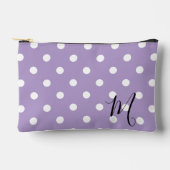 Classic Purple Polka Dots Pattern Makeup or Zubehörtasche (Vorderseite)