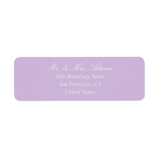 Classic Purple Pre-Addressed Return Label (Vorne)