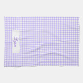 Classic Purple & White Gingham | Personalized Name Geschirrtuch (Horizontal)