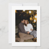 Classic QR Code Photo Wedding Save The Date Einladung (Rückseite)