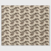 Classic Quail auf Beige Geschenkpapier (Flach)