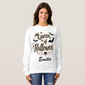 Classic Queen of Halloween Individuelle Name Shirt (Vorne ganz)