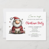 Classic Quirky Santa Hand Drawn Festive Invitation Einladung (Vorderseite)