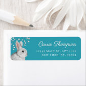 Classic Rabbit & Florals Robin's Blue Address (Insitu)