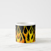 Classic Racing Flames on Solid Black Espressotasse (Vorderseite)