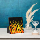 Classic Racing Flames on Solid Black Fotoplatte (InSitu)