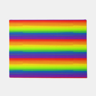 Classic Rainbow Flag Colors Marker Style Gay Fußmatte