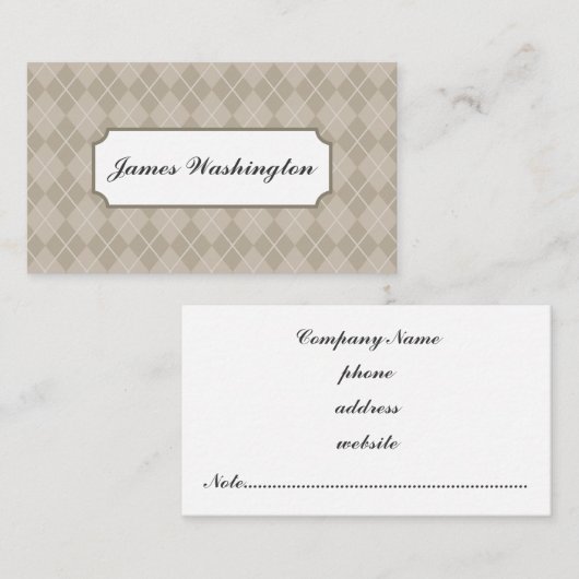 Classic Raute Business Card Visitenkarte (Vorne/Hinten)