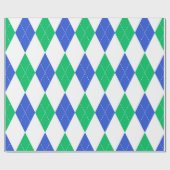Classic Raute Pattern - Golf Party Geschenkpapier (Flach)