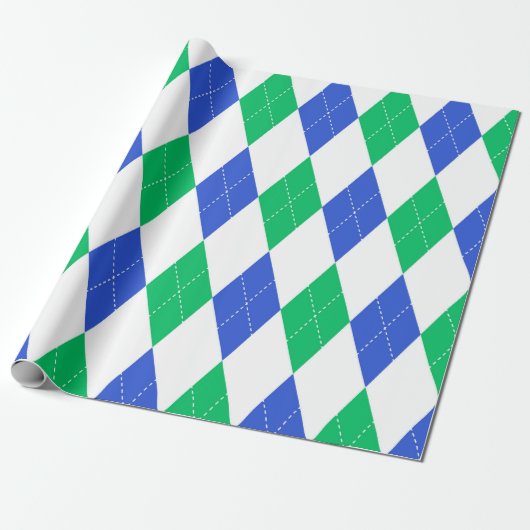 Classic Raute Pattern - Golf Party Geschenkpapier (Ungerollt)