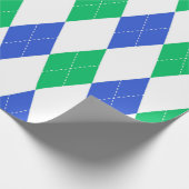 Classic Raute Pattern - Golf Party Geschenkpapier (Ecke)
