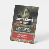 Classic Reading Santa, Santa Claus Besuchszeiten Sockelschild (Vorderseite)