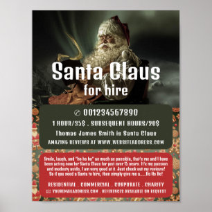Classic Reading Santa, Santa Claus Entertainer Poster