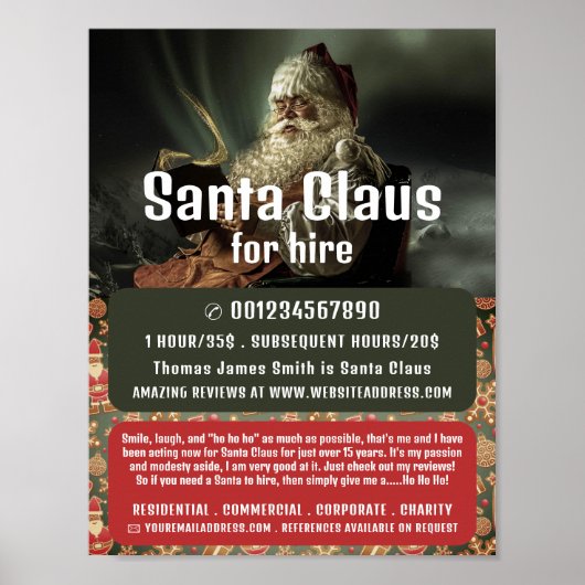 Classic Reading Santa, Santa Claus Entertainer Poster (Vorne)