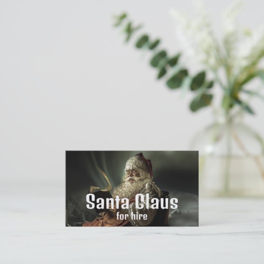 Classic Reading Santa, Santa Claus Entertainer Visitenkarte (Stehend Vorderseite)