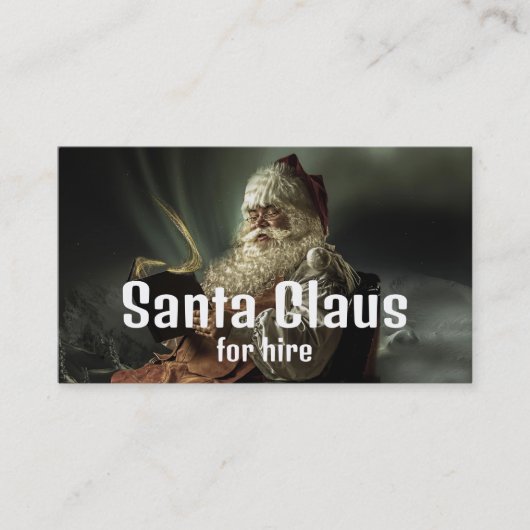 Classic Reading Santa, Santa Claus Entertainer Visitenkarte (Vorderseite)