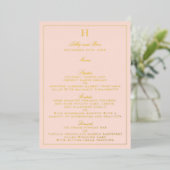 Classic Real Foil Pressed Wedding Menu Cards Folieneinladung (Stehend vorne)