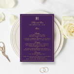Classic Real Foil Pressed Wedding Menu Cards Folieneinladung<br><div class="desc">Feiern Sie stilvoll mit diesen eleganten,  in Echtfolie gepressten Menükarten. Die Formulierung ist leicht zu personalisieren,  und Ihre Gäste werden begeistert sein,  wenn sie diese super stilvollen Menüs erhalten.</div>