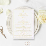 Classic Real Foil Pressed Wedding Menu Cards Folieneinladung<br><div class="desc">Feiern Sie stilvoll mit diesen eleganten,  in Echtfolie gepressten Menükarten. Die Formulierung ist leicht zu personalisieren,  und Ihre Gäste werden begeistert sein,  wenn sie diese super stilvollen Menüs erhalten.</div>