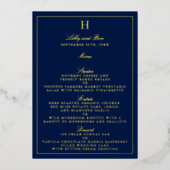 Classic Real Foil Pressed Wedding Menu Cards Folieneinladung (Vorderseite)
