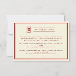 Classic Rectangle Double Happiness Chinese Wedding Einladung