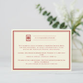 Classic Rectangle Double Happiness Chinese Wedding Einladung (Stehend Vorderseite)