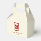 Classic Rectangle Double Happiness Chinese Wedding Geschenkschachtel (Vorderseite)